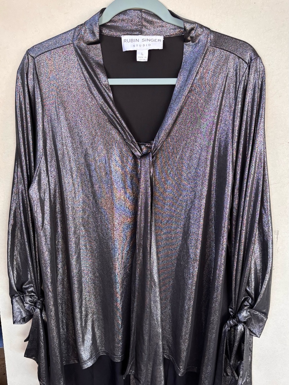 Metallic Black Blouse
